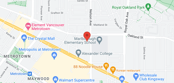 map of 1005 6055 NELSON AVENUE